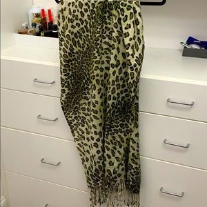 Leopard pashmina scarf.